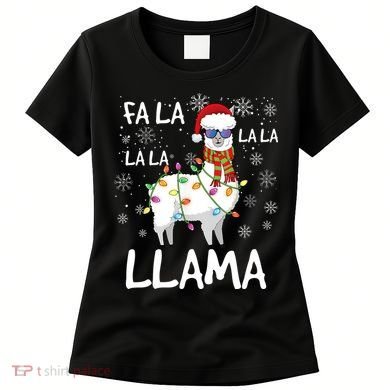 Fa La La Llama Funny Llama Christmas Women's T-Shirt