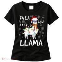 Fa La La Llama Funny Llama Christmas Women's T-Shirt thumb 0