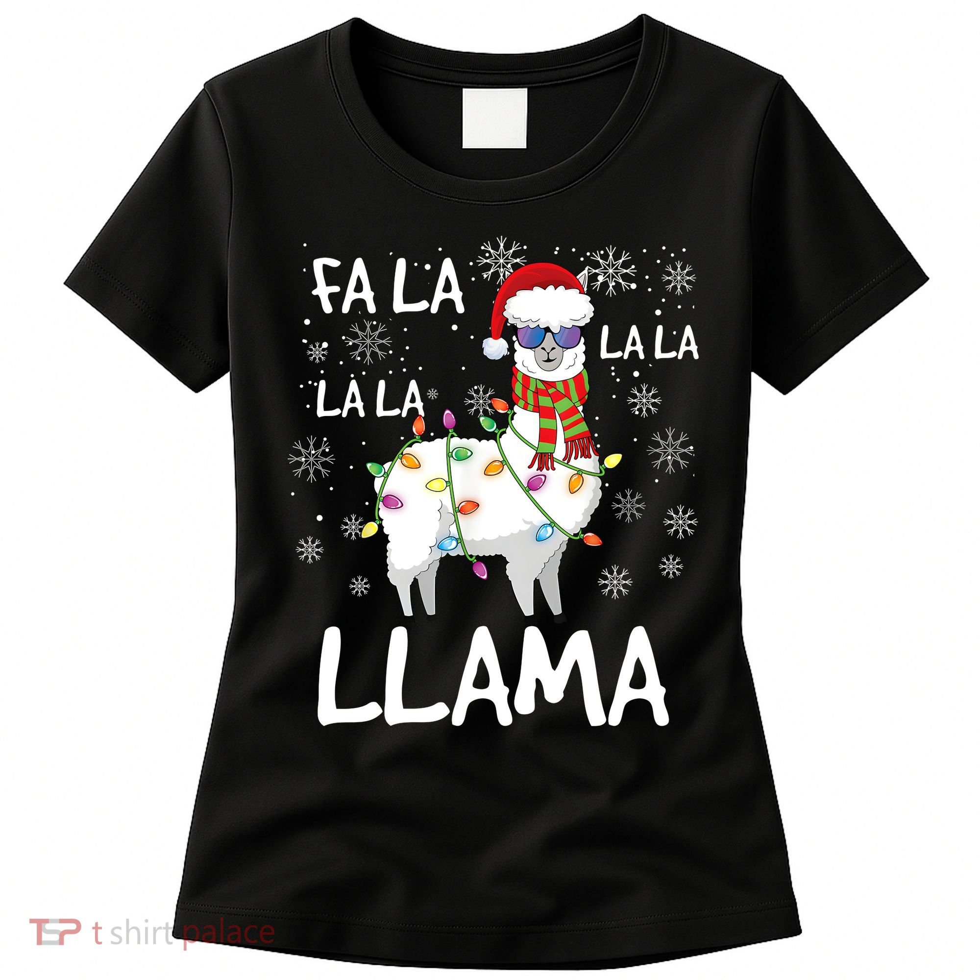 Fa La La Llama Funny Llama Christmas Women's T-Shirt