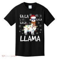 Fa La La Llama Funny Llama Christmas Kids T-Shirt thumb 0