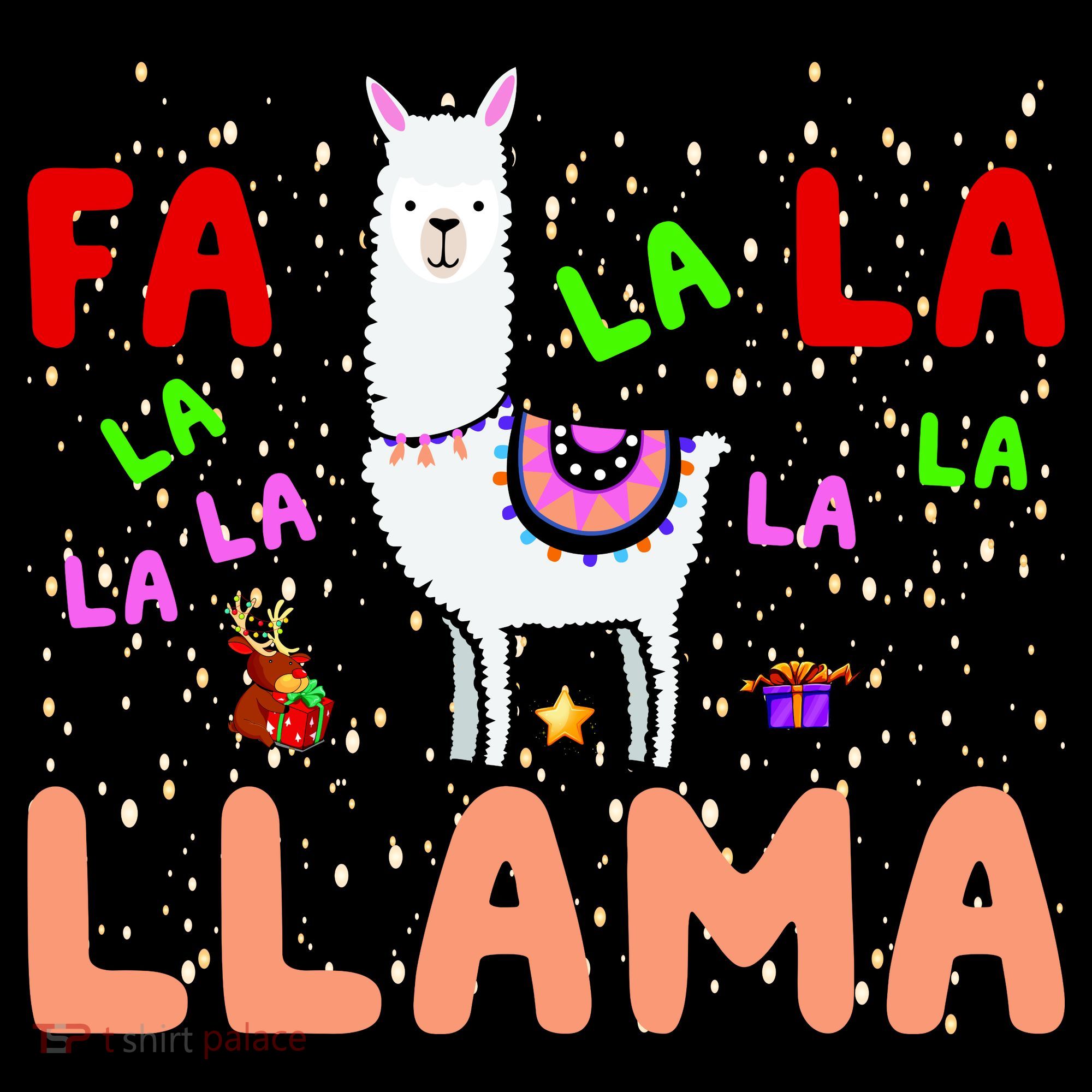 Fa La La Llama Funny Llama Christmas Backpack