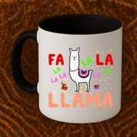 Fa La La Llama Funny Llama Christmas Coffee Mug thumb 2