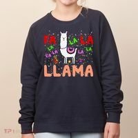 Fa La La Llama Funny Llama Christmas Women's Sweatshirt thumb 0