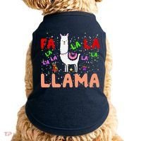 Fa La La Llama Funny Llama Christmas Doggie Tank thumb 0