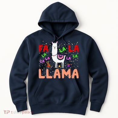Fa La La Llama Funny Llama Christmas Hoodie