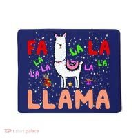 Fa La La Llama Funny Llama Christmas Mousepad thumb 0