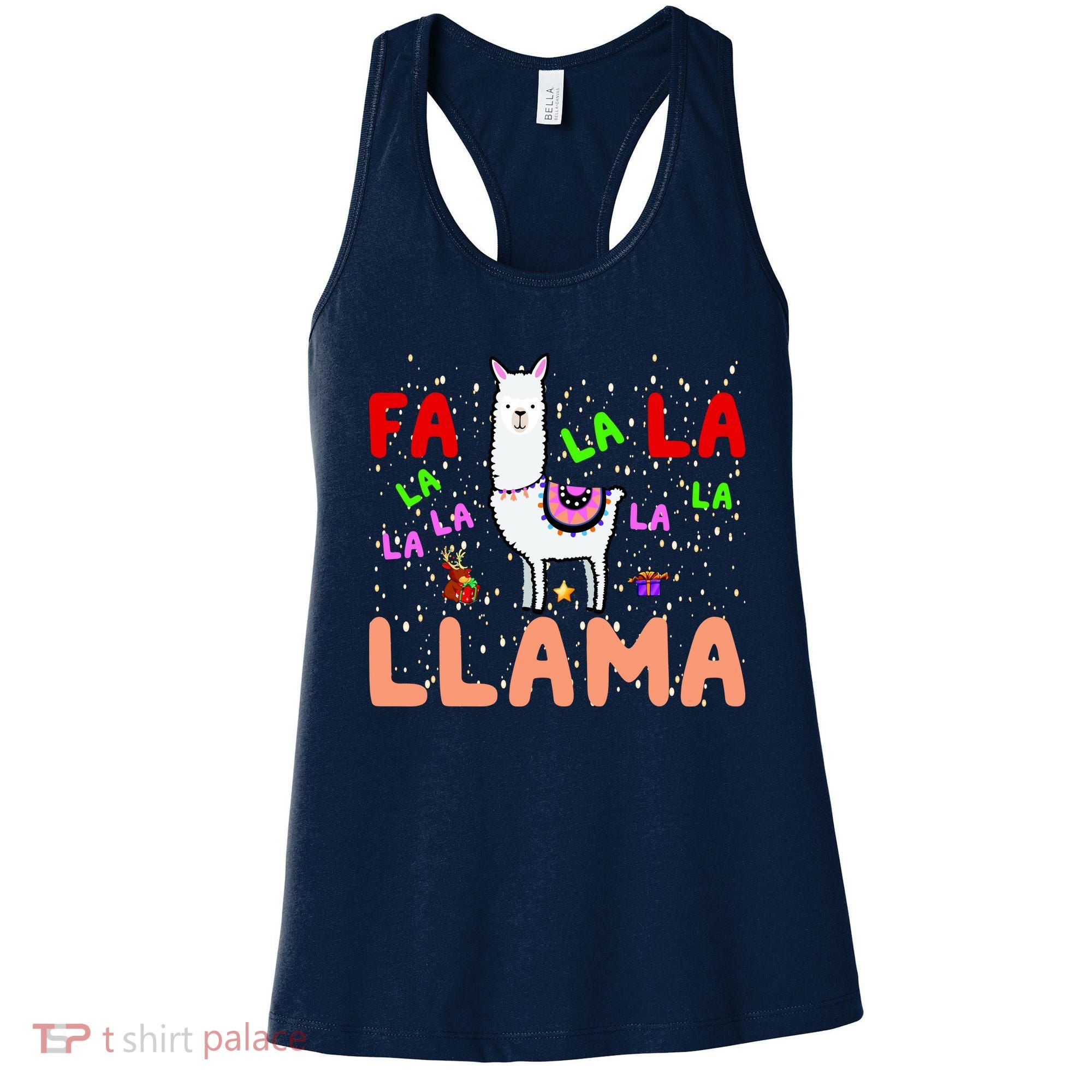 Fa La La Llama Funny Llama Christmas Women's Tank Top