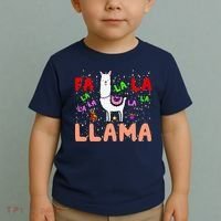 Fa La La Llama Funny Llama Christmas Toddler T-Shirt thumb 2