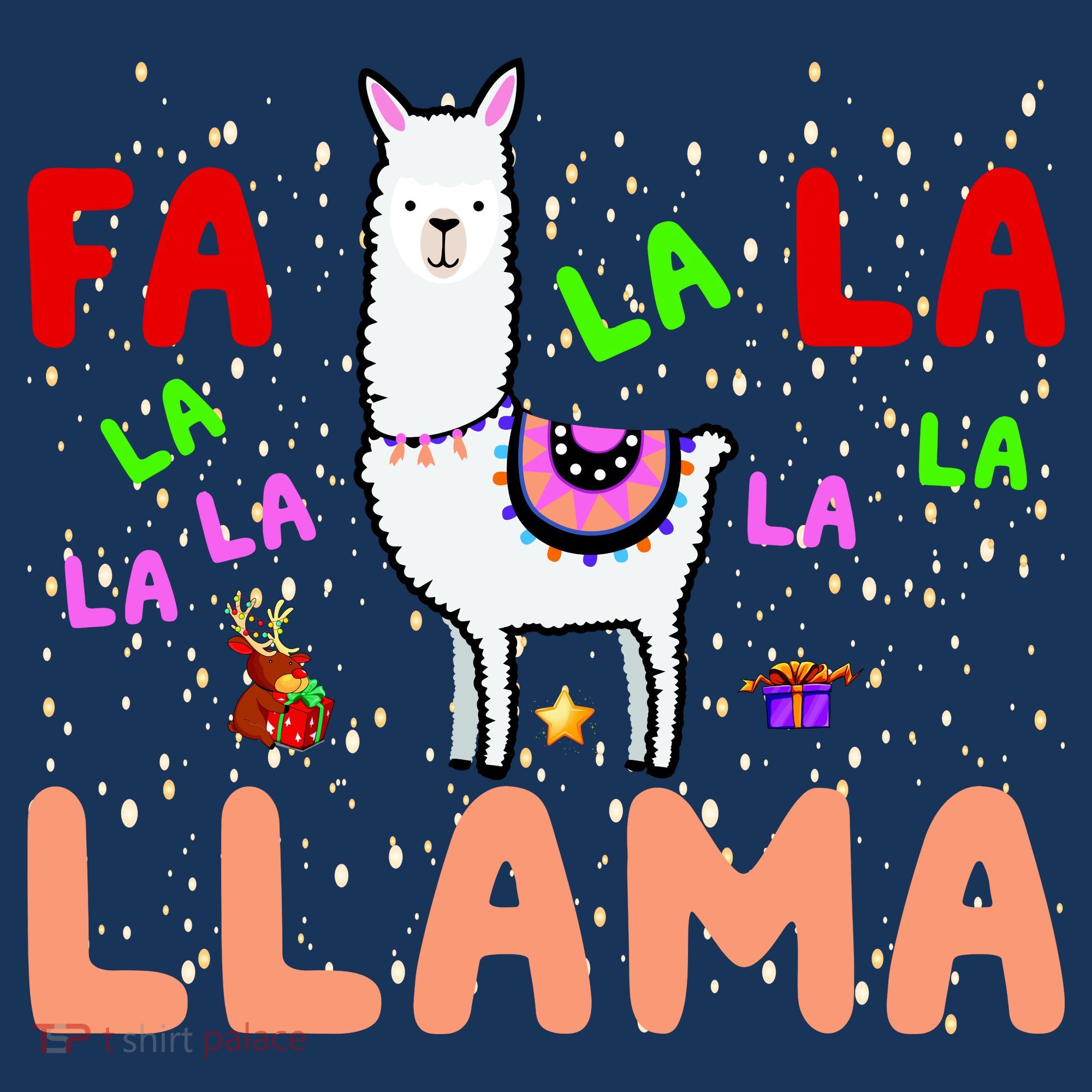 Fa La La Llama Funny Llama Christmas Toddler T-Shirt