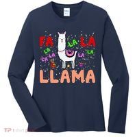 Fa La La Llama Funny Llama Christmas Women's Long Sleeve Shirt thumb 0