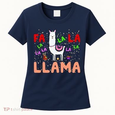 Fa La La Llama Funny Llama Christmas Women's T-Shirt