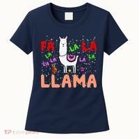 Fa La La Llama Funny Llama Christmas Women's T-Shirt thumb 0