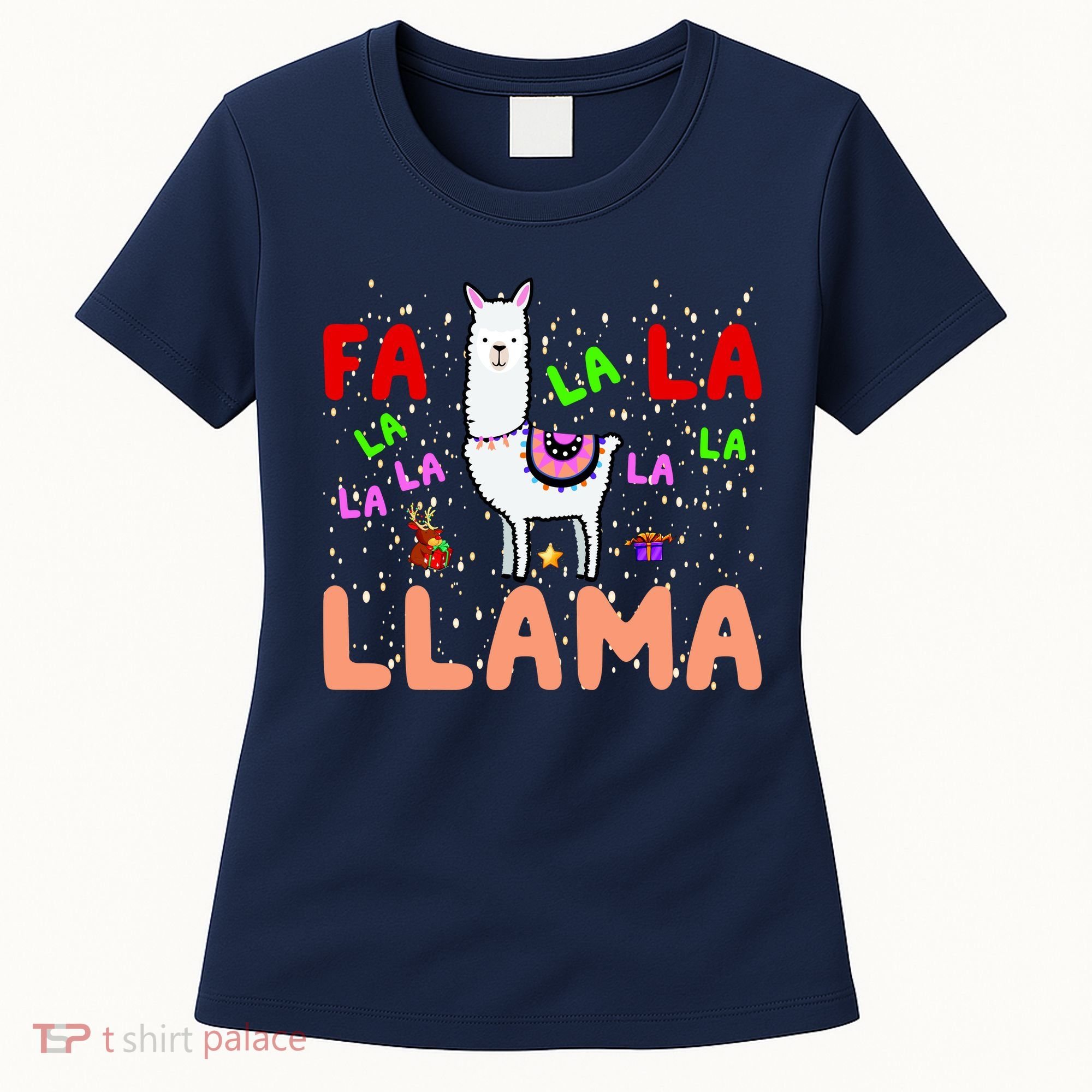 Fa La La Llama Funny Llama Christmas Women's T-Shirt