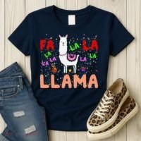 Fa La La Llama Funny Llama Christmas Women's T-Shirt thumb 3