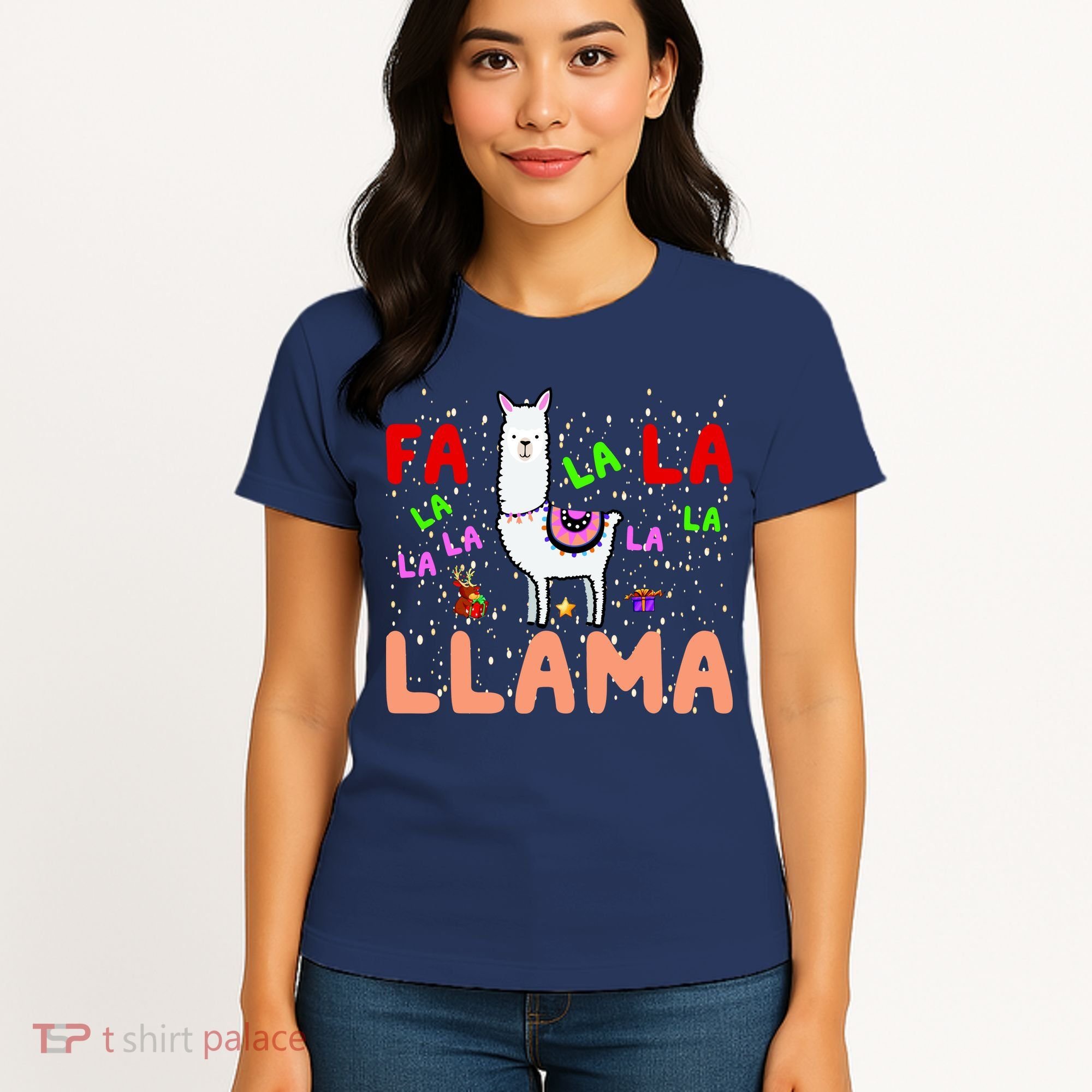 Fa La La Llama Funny Llama Christmas Women's T-Shirt