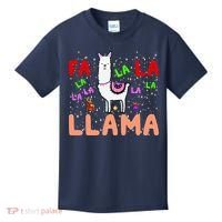 Fa La La Llama Funny Llama Christmas Kids T-Shirt thumb 0