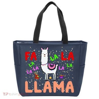 Fa La La Llama Funny Llama Christmas Tote Bag