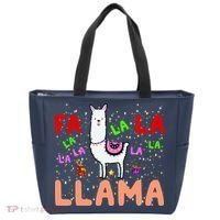 Fa La La Llama Funny Llama Christmas Tote Bag thumb 0
