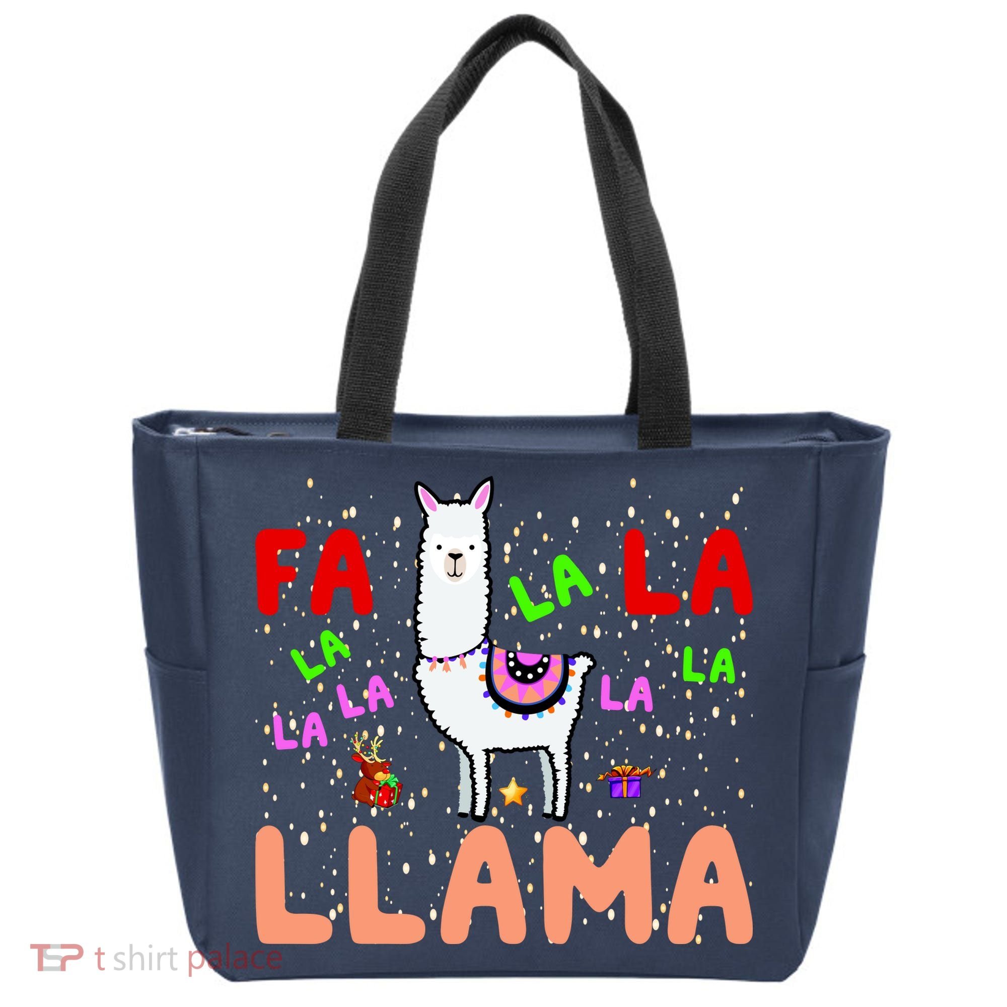 Fa La La Llama Funny Llama Christmas Tote Bag