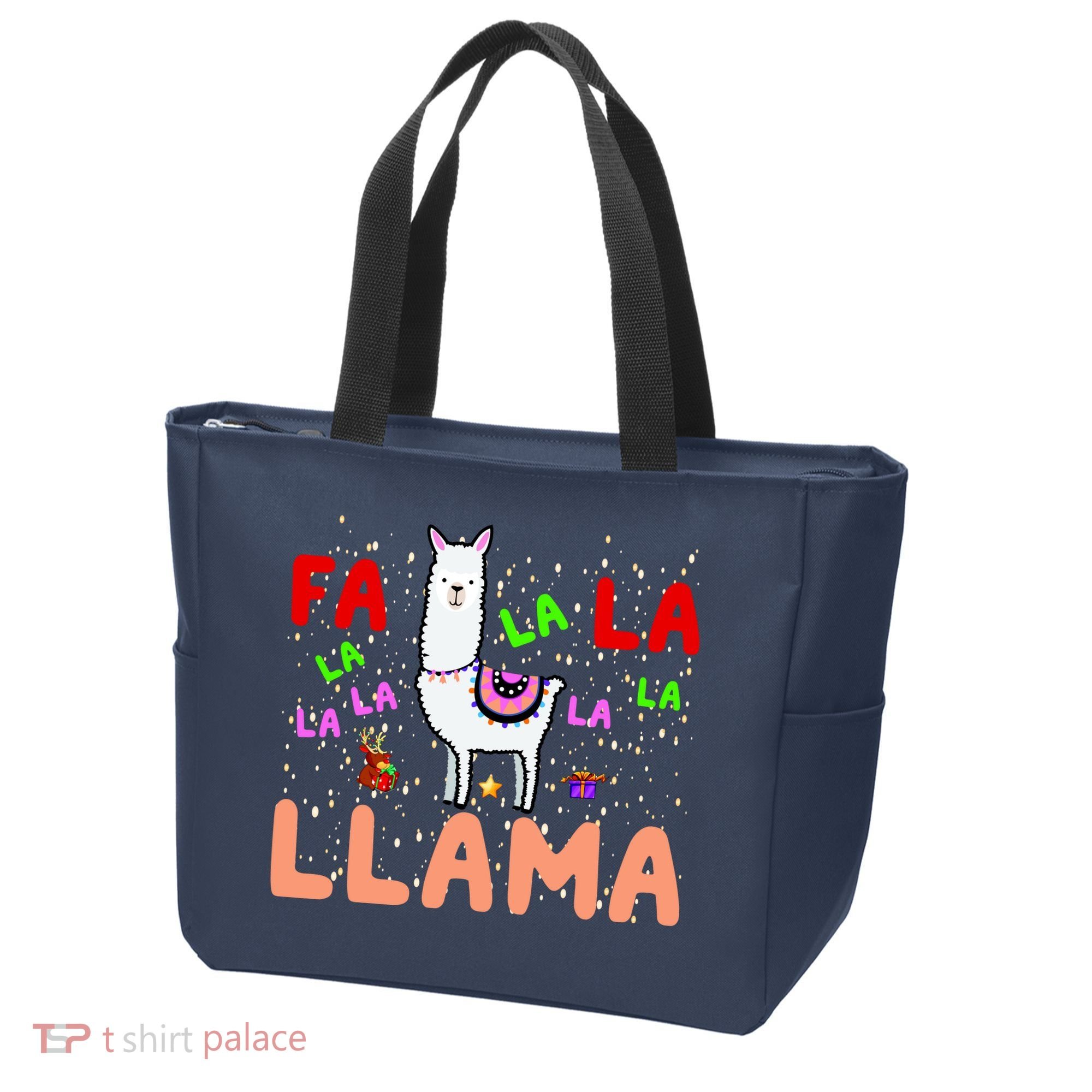 Fa La La Llama Funny Llama Christmas Tote Bag