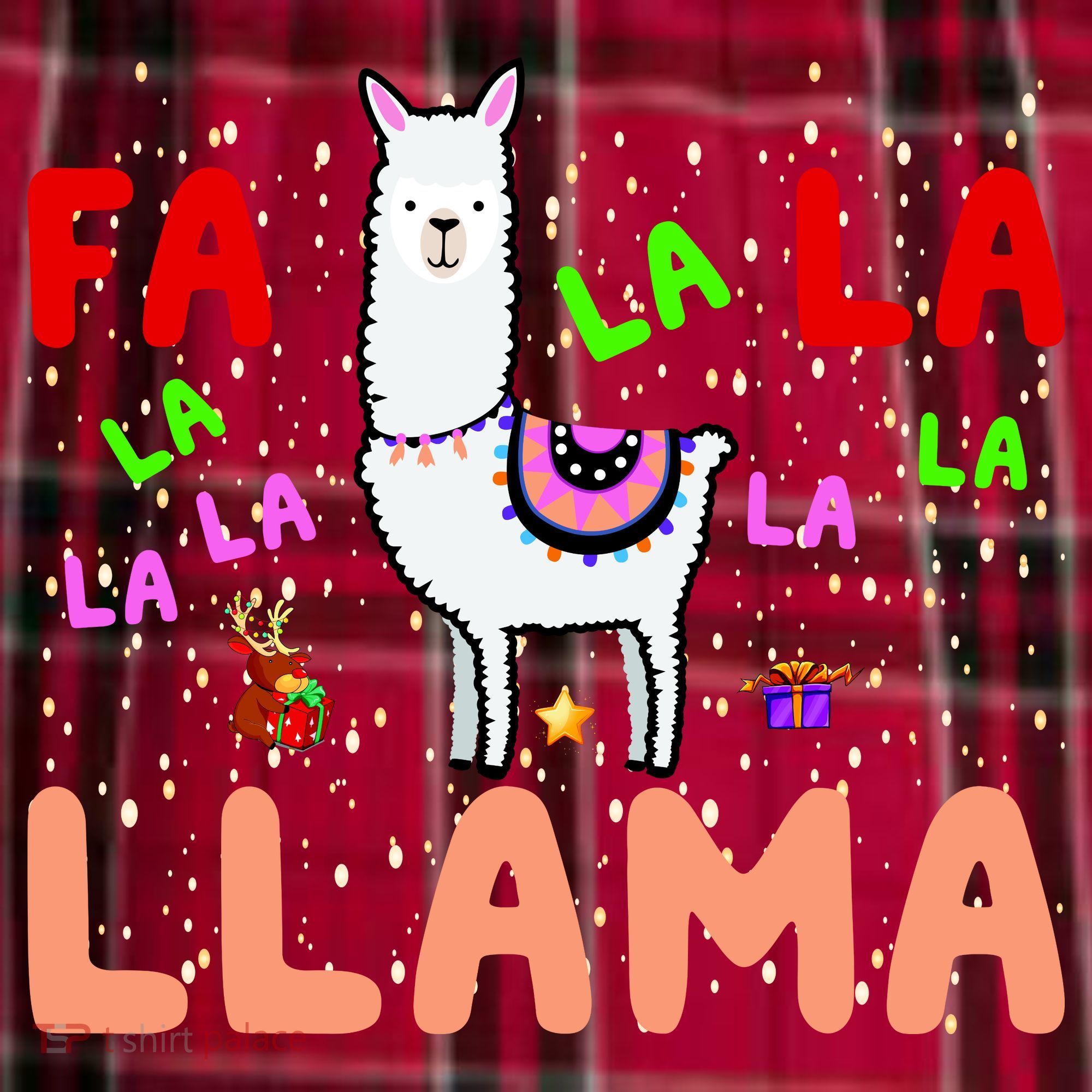 Fa La La Llama Funny Llama Christmas Women's Flannel Plaid Pajama Pants
