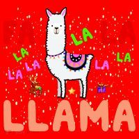 Fa La La Llama Funny Llama Christmas Santa Hat thumb 1