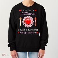 Funny Lunch Lady Valentines Day For Lunch Lady Cafeteria Women's Sweatshirt thumb 0