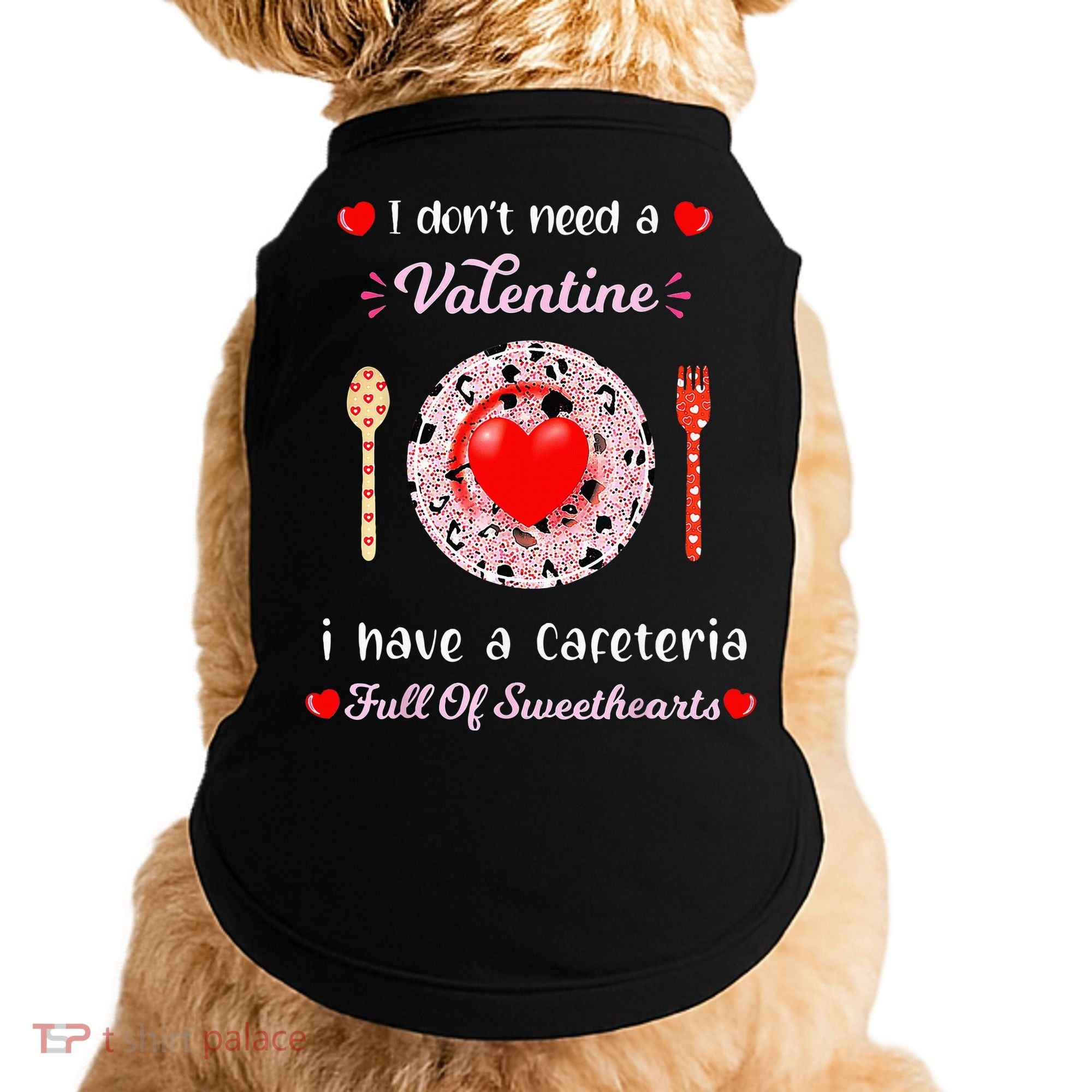Funny Lunch Lady Valentines Day For Lunch Lady Cafeteria Doggie Tank