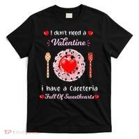 Funny Lunch Lady Valentines Day For Lunch Lady Cafeteria T-Shirt thumb 0