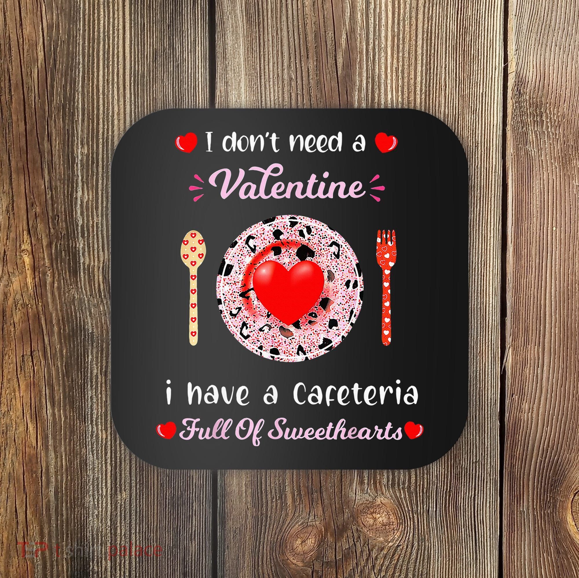Funny Lunch Lady Valentines Day For Lunch Lady Cafeteria Coaster