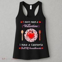 Funny Lunch Lady Valentines Day For Lunch Lady Cafeteria Women's Tank Top thumb 3