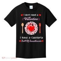 Funny Lunch Lady Valentines Day For Lunch Lady Cafeteria Kids T-Shirt thumb 0