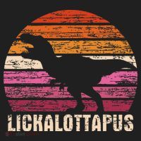 Funny Lesbian Lickalottapus Dinosaurs LGBTQ Pride Flag Retro Women's Sweatshirt thumb 2