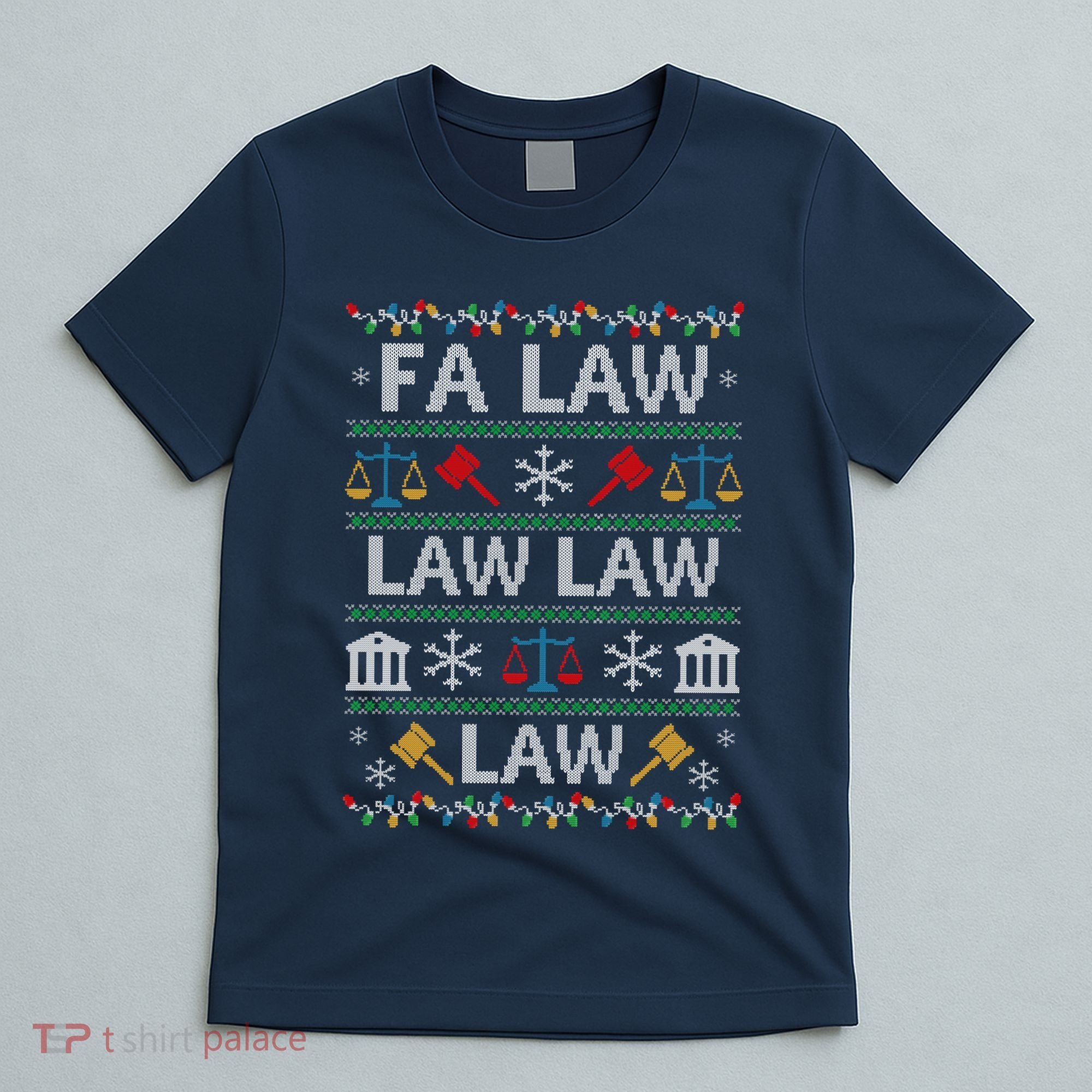 Fa Law Law Vintage Lawyer Ugly Christmas Sweater T-Shirt