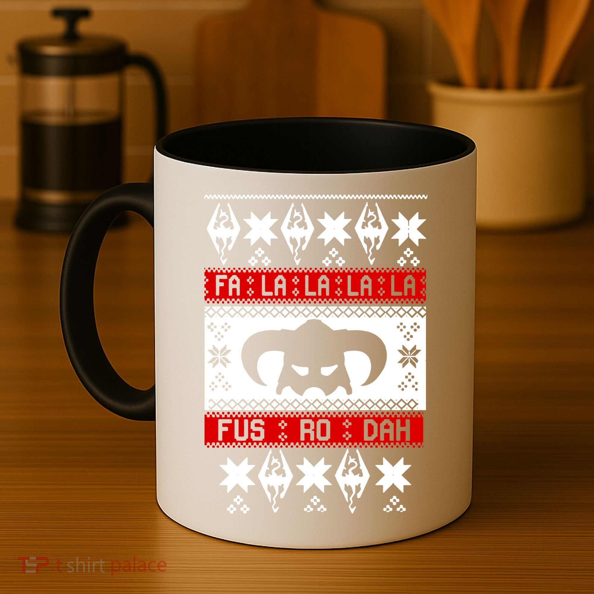 Fa La La La La Fus RO Dah Ugly Christmas Coffee Mug