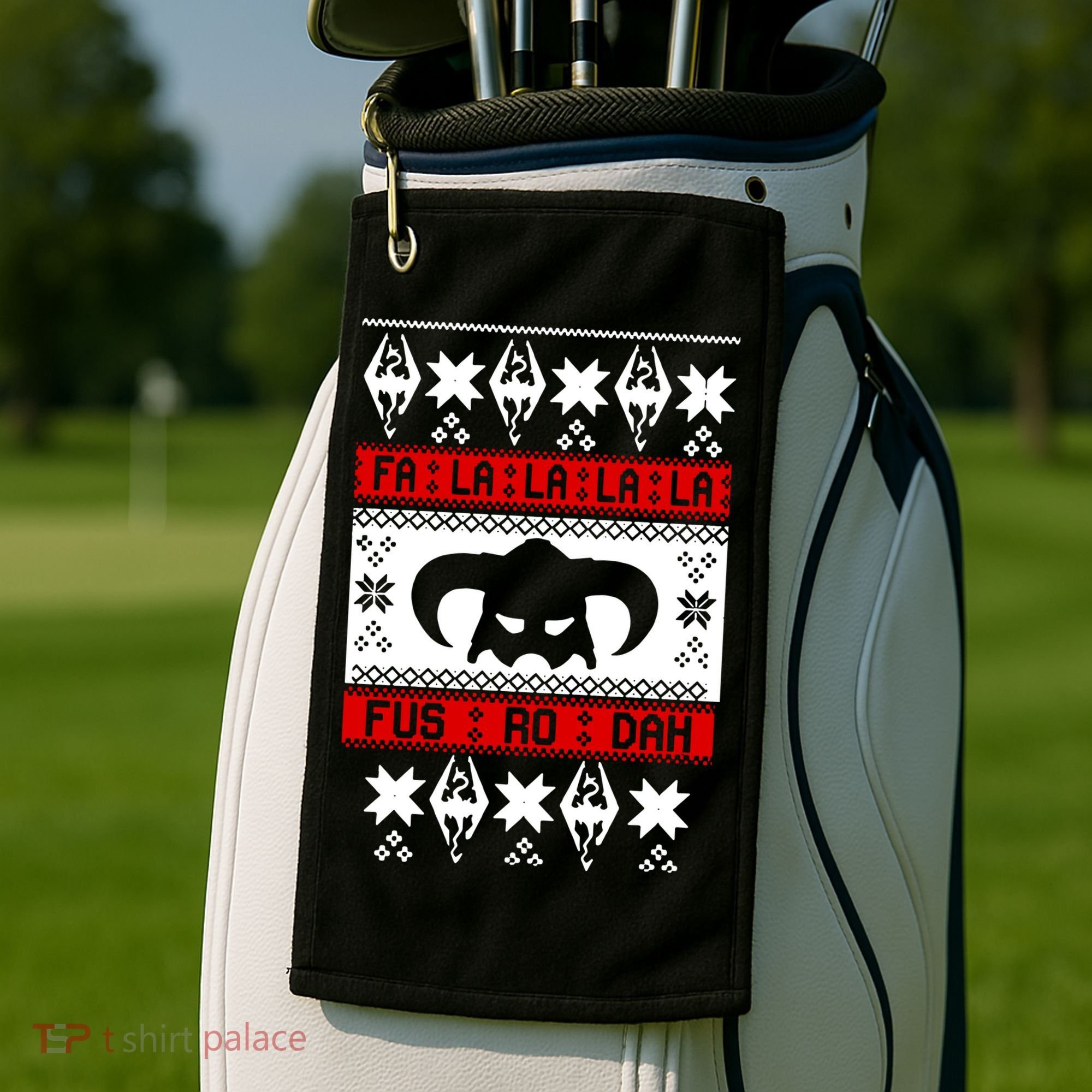 Fa La La La La Fus RO Dah Ugly Christmas Golf Towel