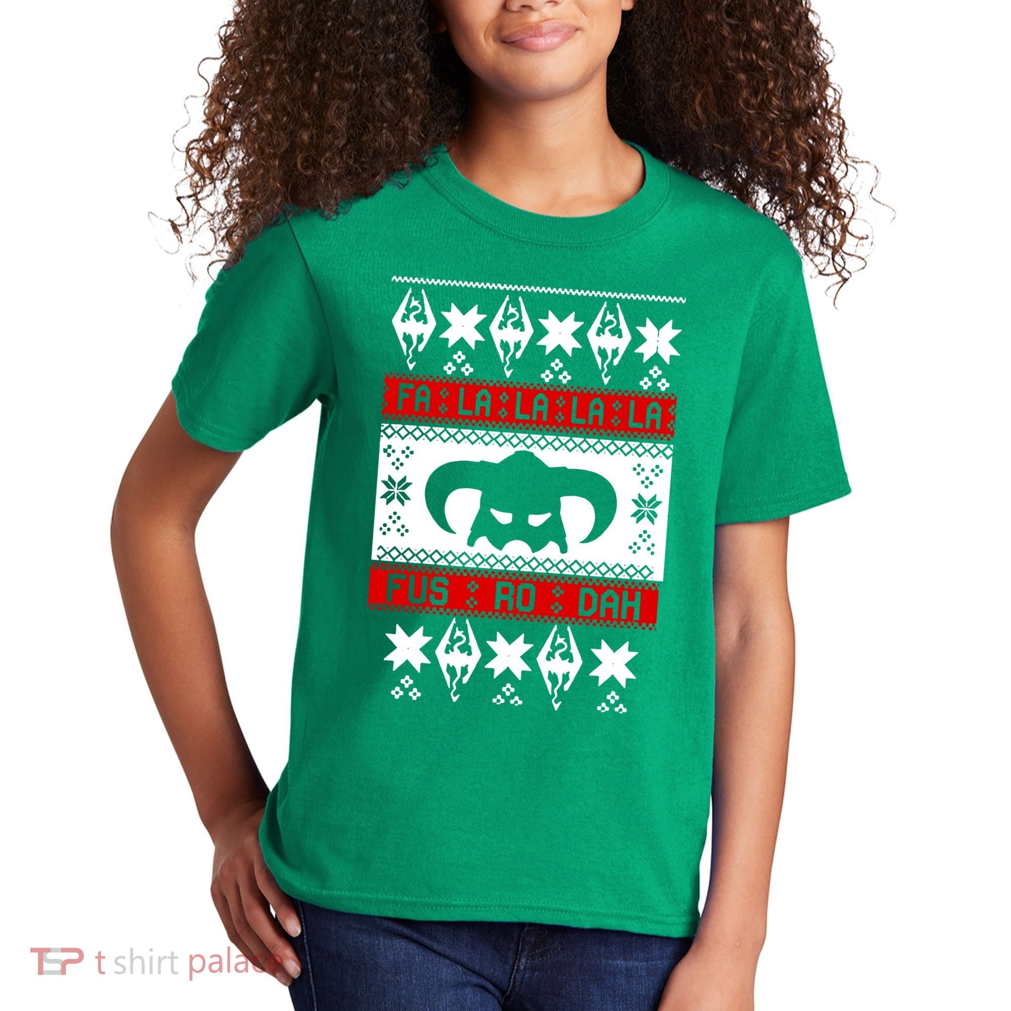 Fa La La La La Fus RO Dah Ugly Christmas Kids T-Shirt