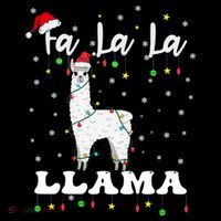 Fa La La Llama Christmas Lamma Lama Tree Lights Santa Family Cool Gift Coffee Mug thumb 5