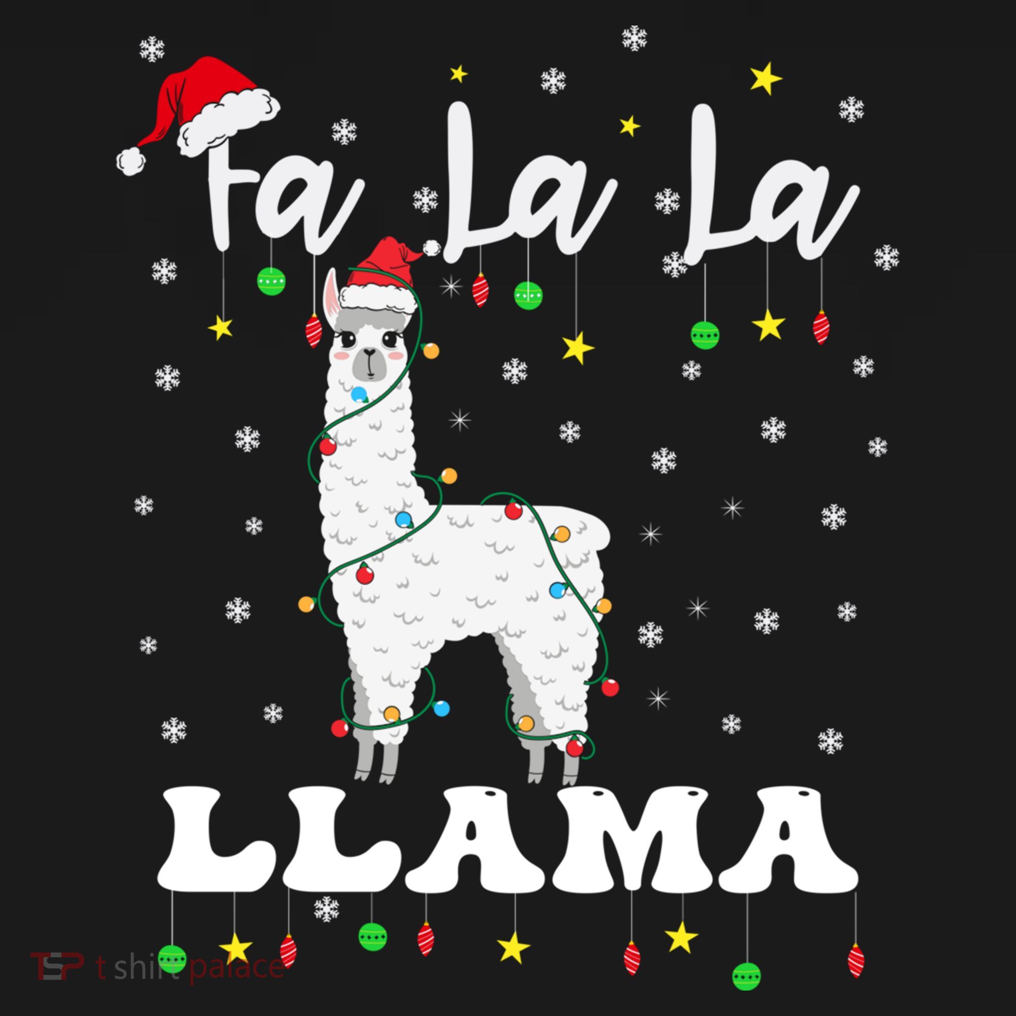 Fa La La Llama Christmas Lamma Lama Tree Lights Santa Family Cool Gift Women's Hoodie