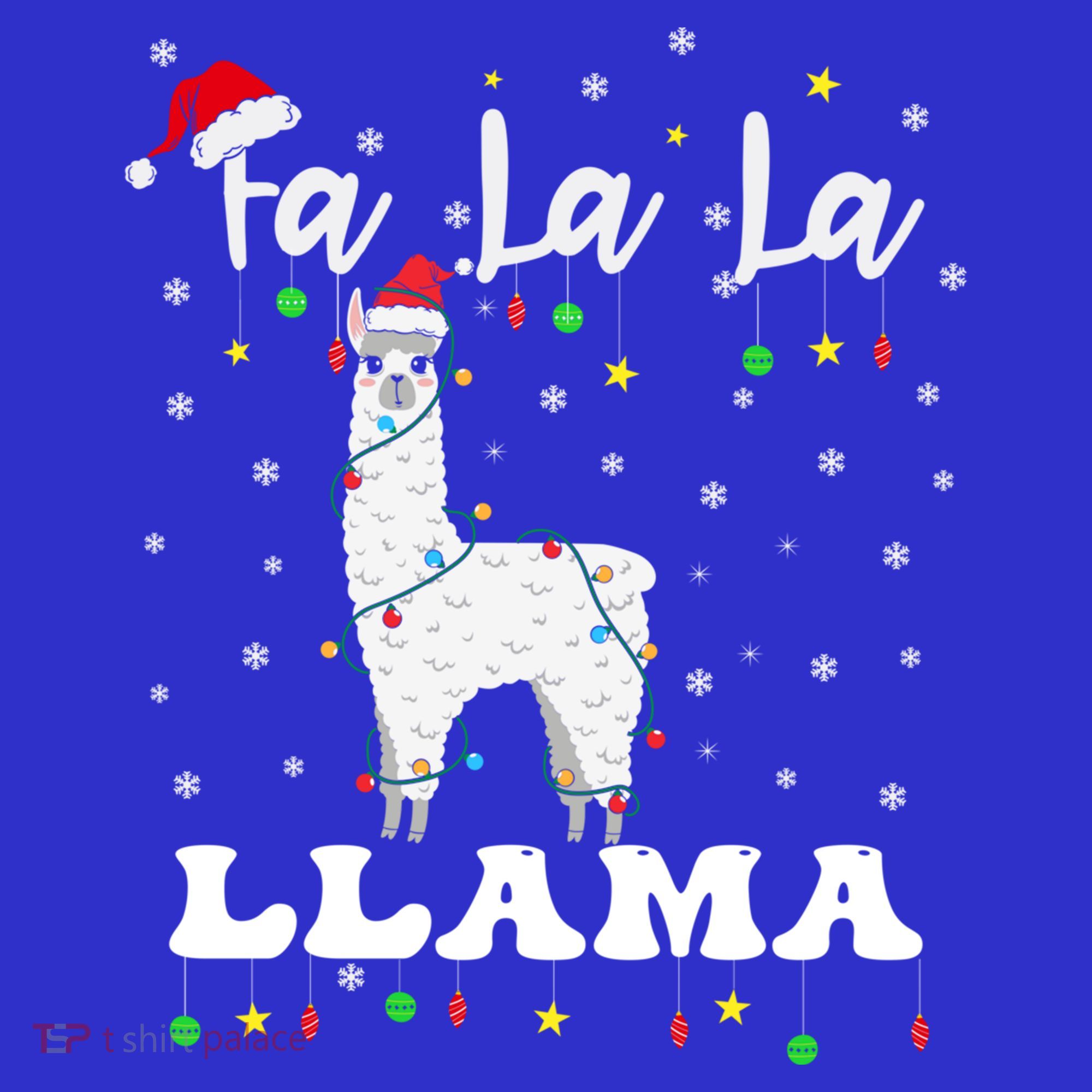 Fa La La Llama Christmas Lamma Lama Tree Lights Santa Family Cool Gift Mousepad