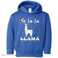 Fa La La Llama Christmas Lamma Lama Tree Lights Santa Family Cool Gift Toddler Hoodie thumb 0