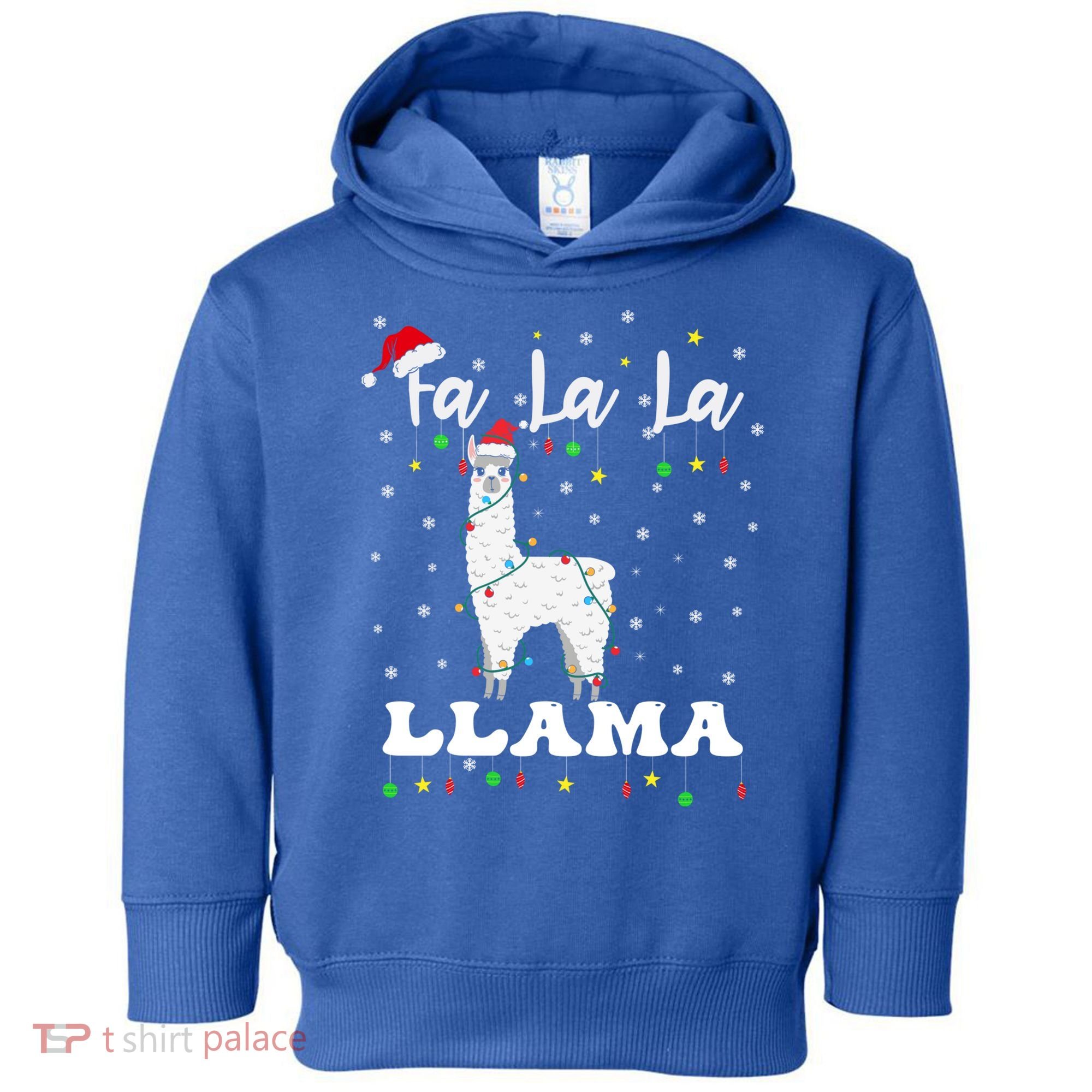 Fa La La Llama Christmas Lamma Lama Tree Lights Santa Family Cool Gift Toddler Hoodie