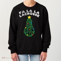 Fa La Lacrosse Christmas Lax Player Goalie Team Women's Sweatshirt thumb 0