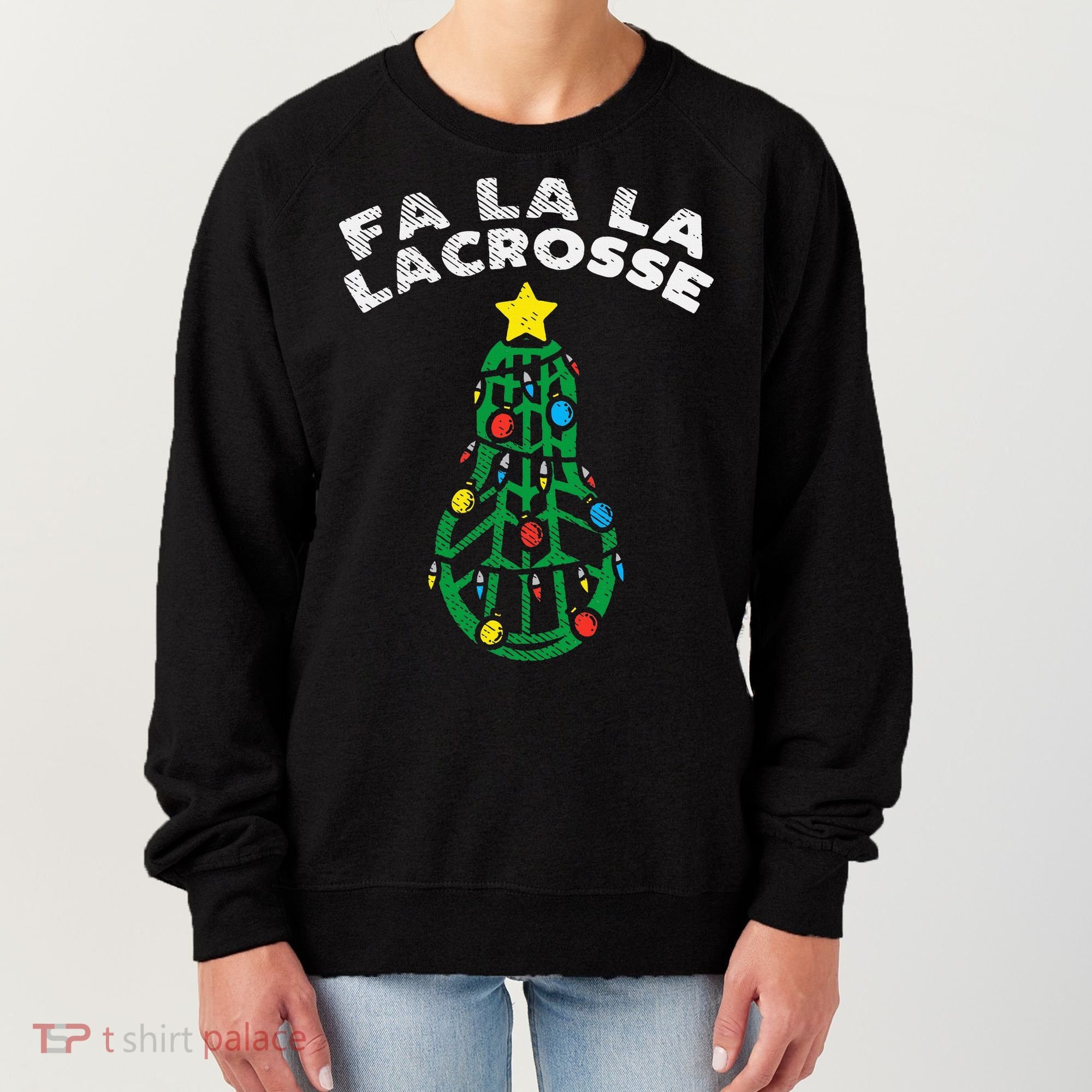 Fa La Lacrosse Christmas Lax Player Goalie Team Women's Sweatshirt