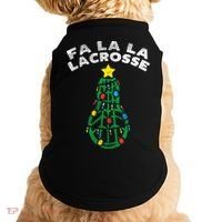 Fa La Lacrosse Christmas Lax Player Goalie Team Doggie Tank thumb 0