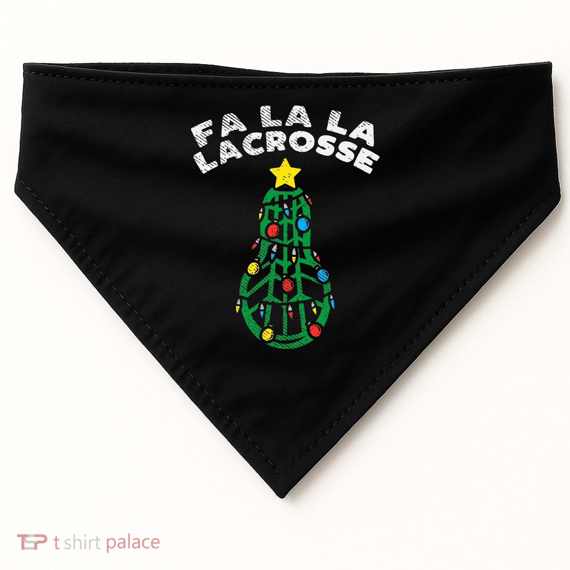 Fa La Lacrosse Christmas Lax Player Goalie Team USA-Made Doggie Bandana