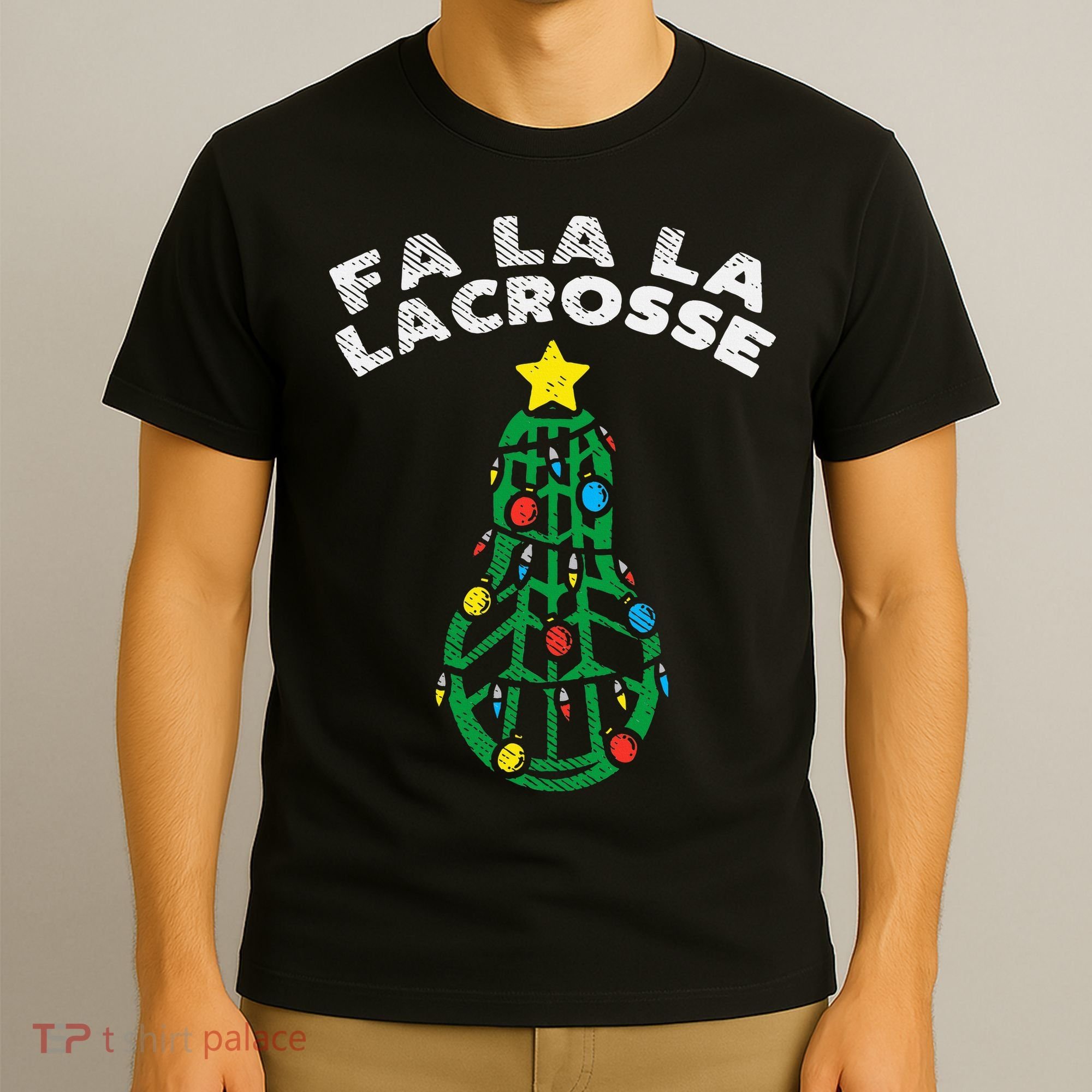 Fa La Lacrosse Christmas Lax Player Goalie Team T-Shirt