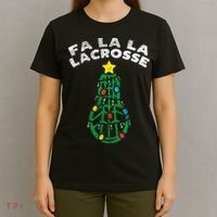 Fa La Lacrosse Christmas Lax Player Goalie Team T-Shirt thumb 4