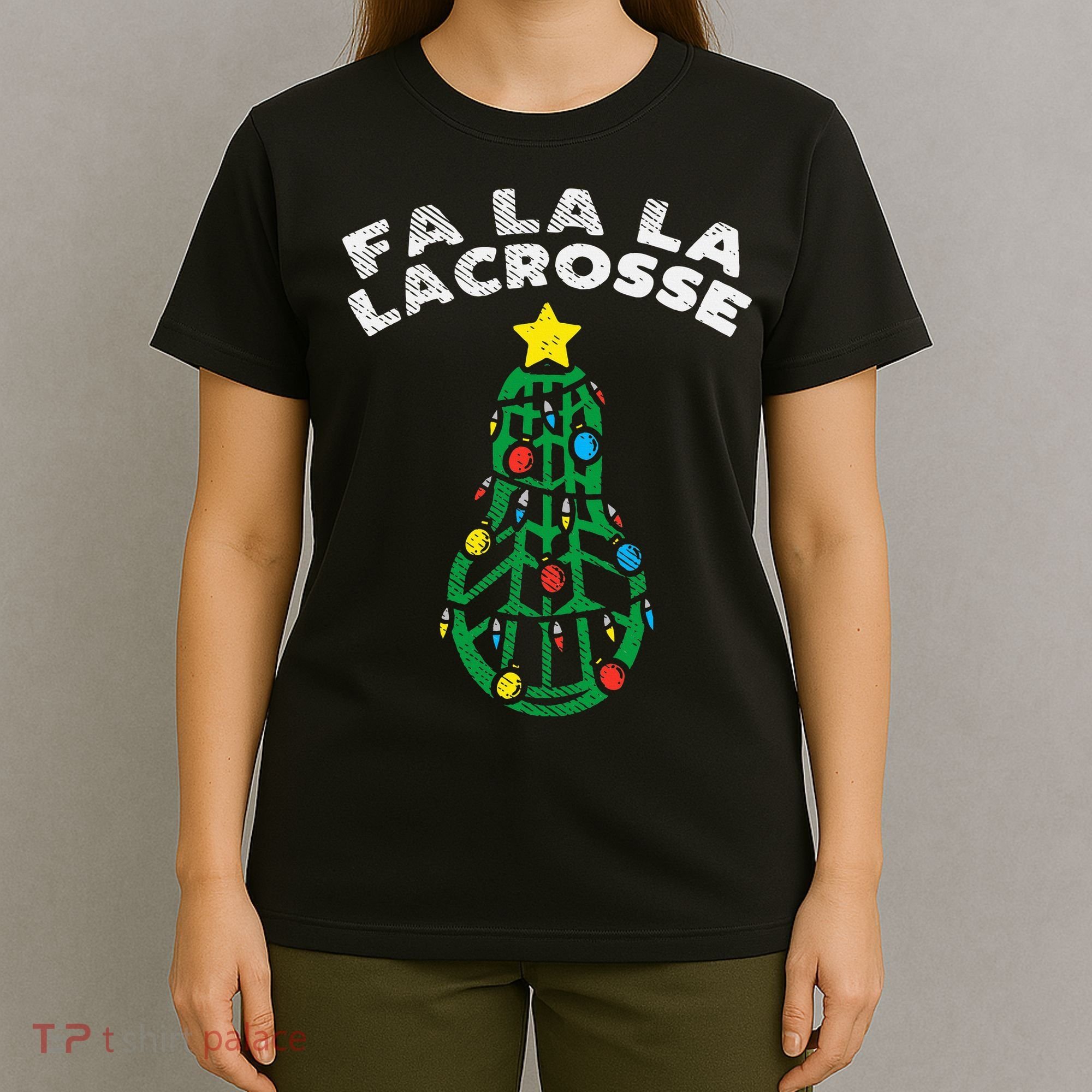 Fa La Lacrosse Christmas Lax Player Goalie Team T-Shirt