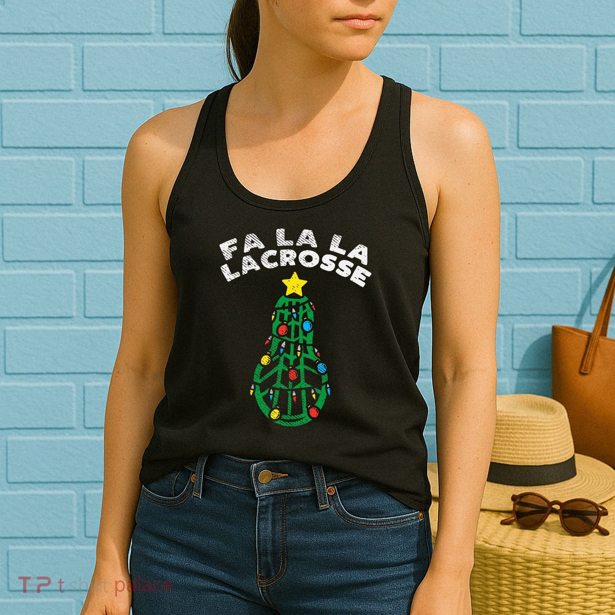 Fa La Lacrosse Christmas Lax Player Goalie Team Women's Tank Top